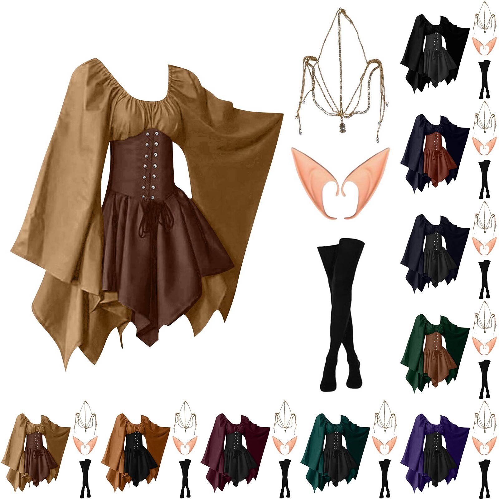 Halloween Cosplay Palace Victo - Elf Costume Christmas のレビューと価格