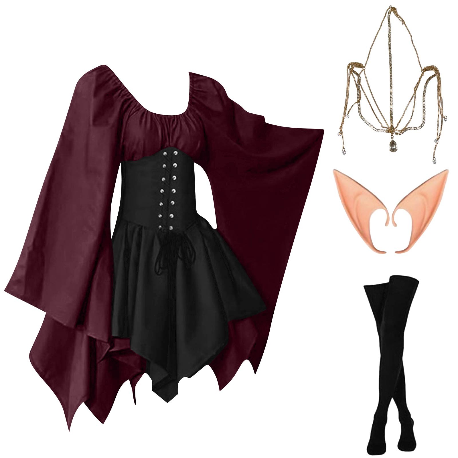 Halloween Cosplay Palace Victo - Elf Costume Christmas のレビューと価格