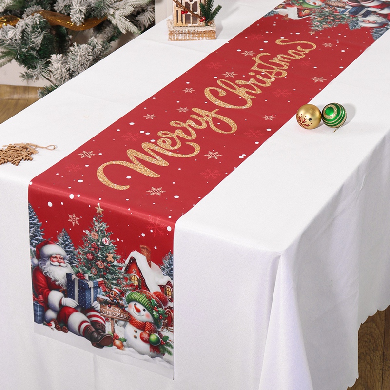Christmas Santa Snowman Table  - Christmas Table Runner のレビューと価格