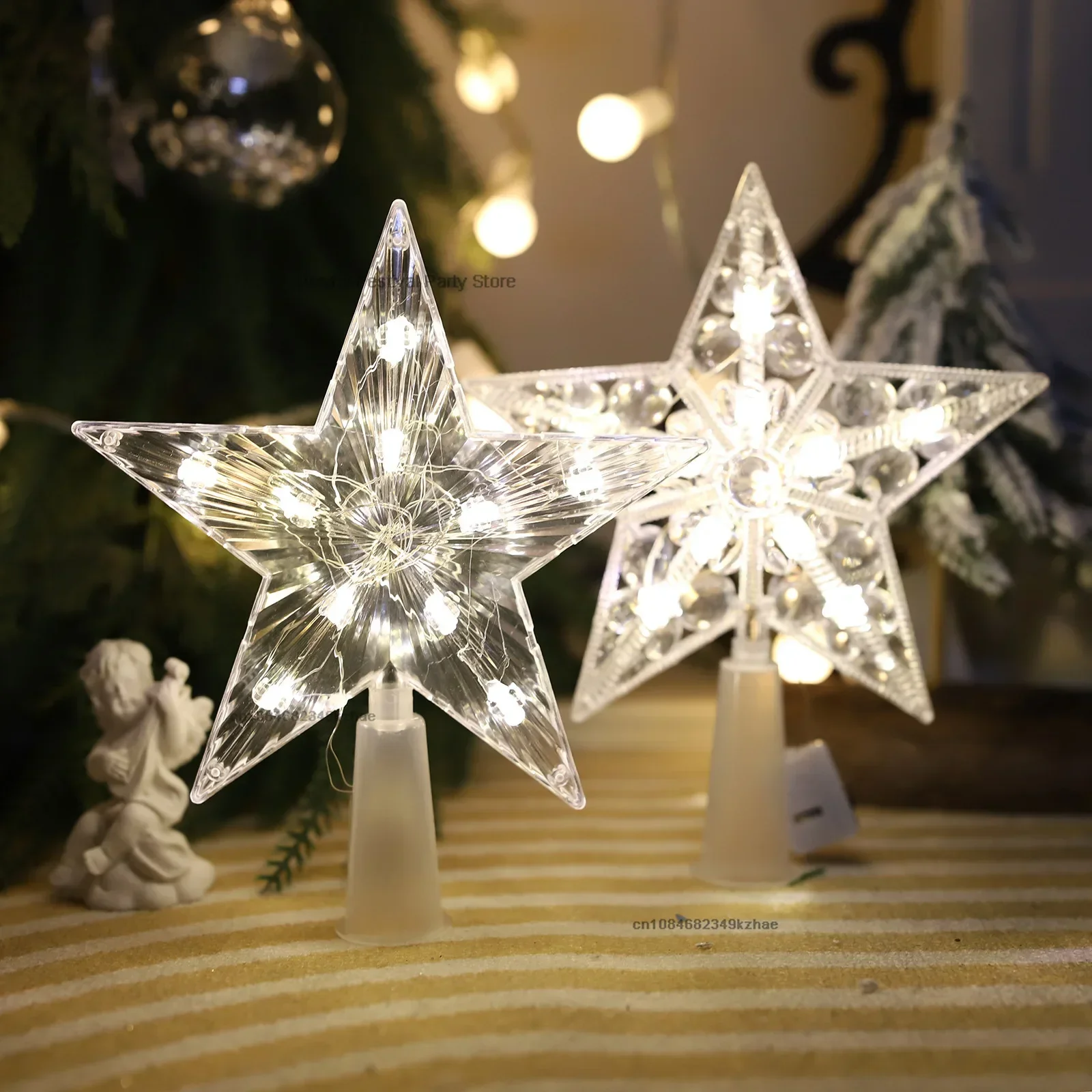 15CM LED Christmas Tree Orname - Star Tree Topper のレビューと価格