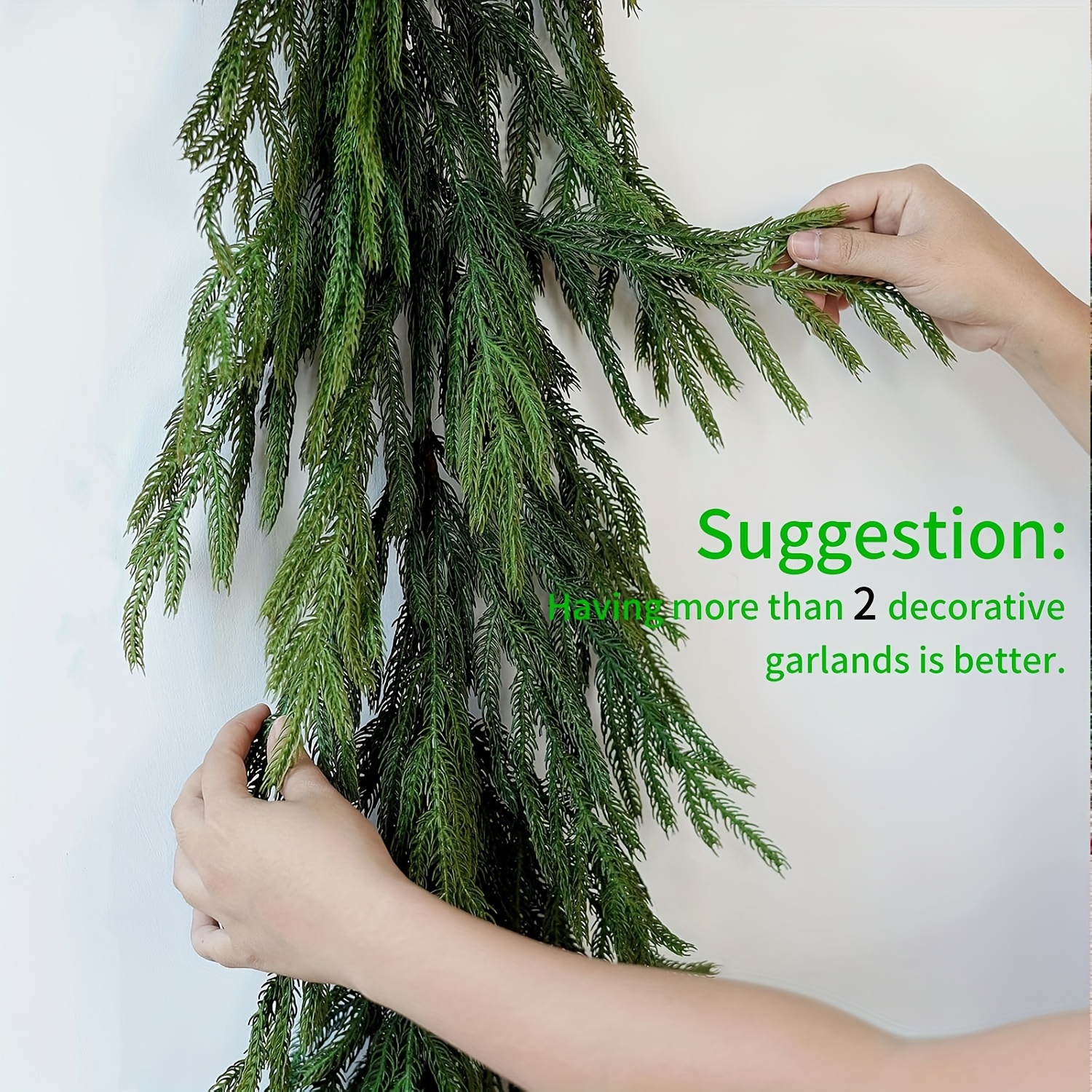 1pc Artificial Norfolk Pine Ch - Christmas Wreath Fake のレビューと価格