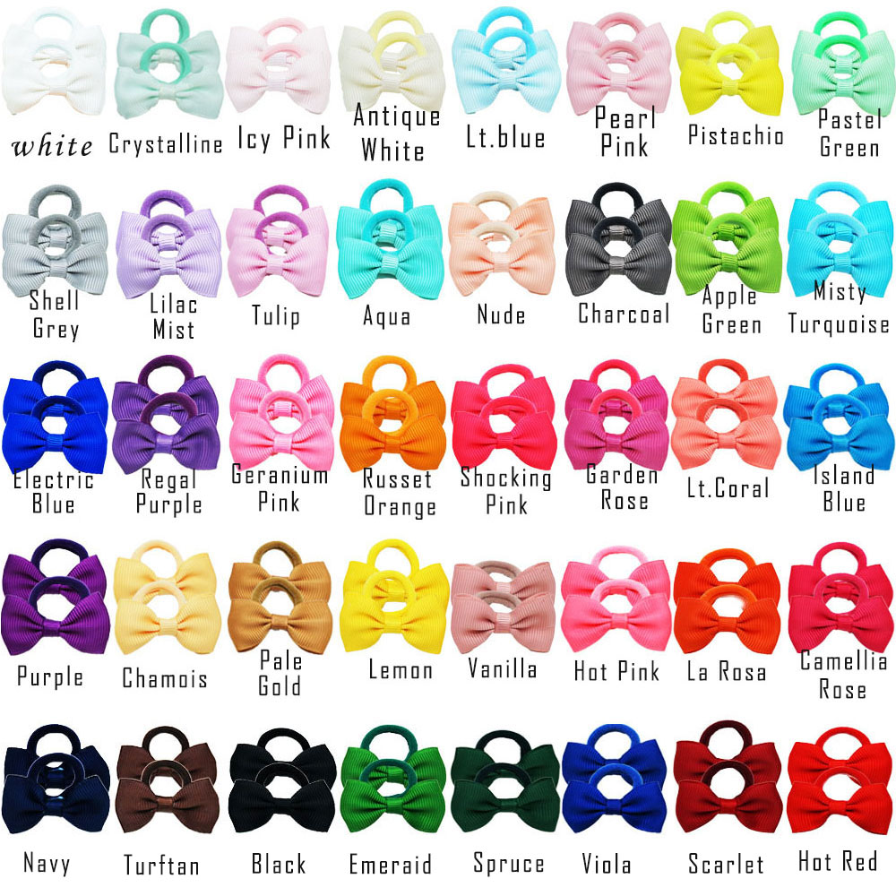 40/60/80 Baby Girls Hair Ties  - Ribbon Bow Gift のレビューと価格