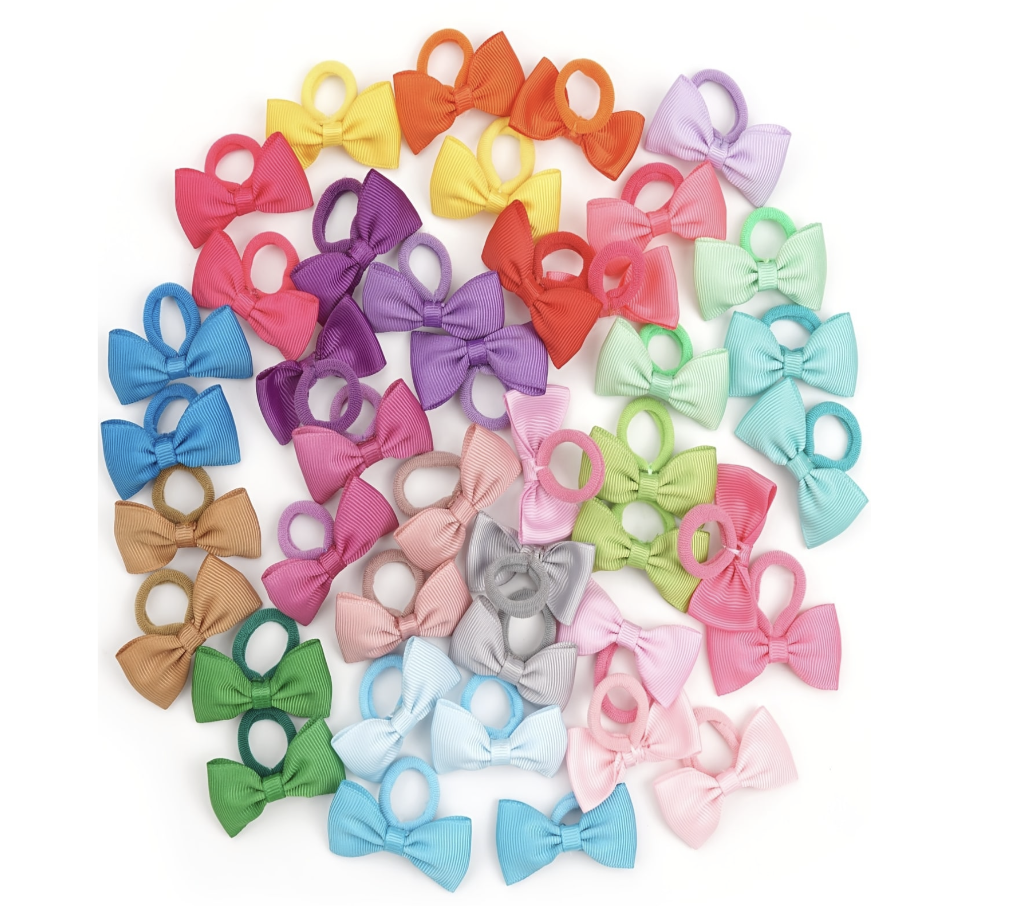40/60/80 Baby Girls Hair Ties  - Ribbon Bow Gift のレビューと価格