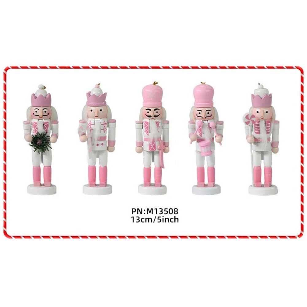 5PCS Macarone Powder Christmas - Nutcracker Figurine のレビューと価格