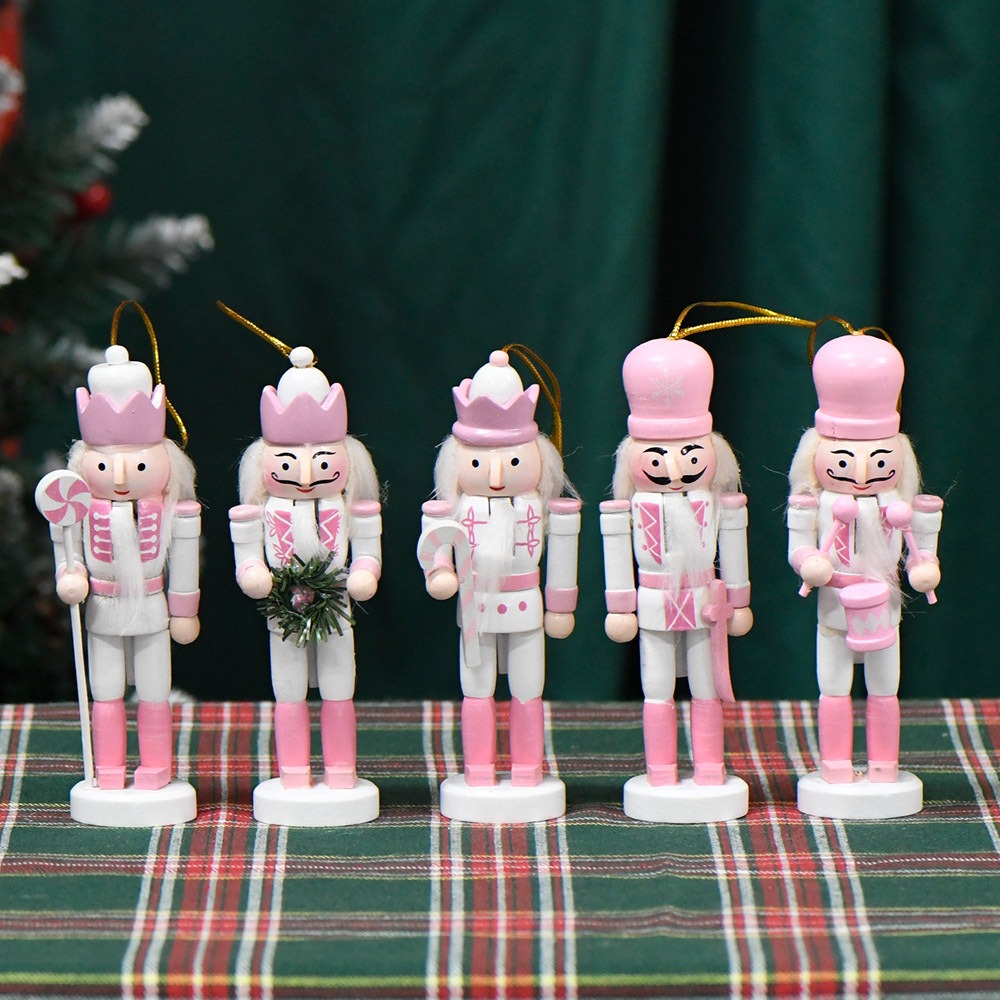 5PCS Macarone Powder Christmas - Nutcracker Figurine のレビューと価格
