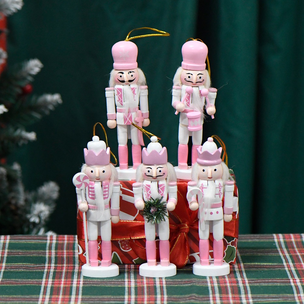 5PCS Macarone Powder Christmas - Nutcracker Figurine のレビューと価格