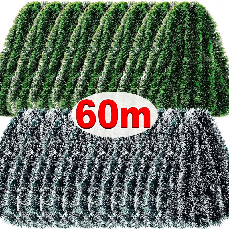 60/4m Christmas Tinsel Ribbons - Tinsel Garland Decoration のレビューと価格