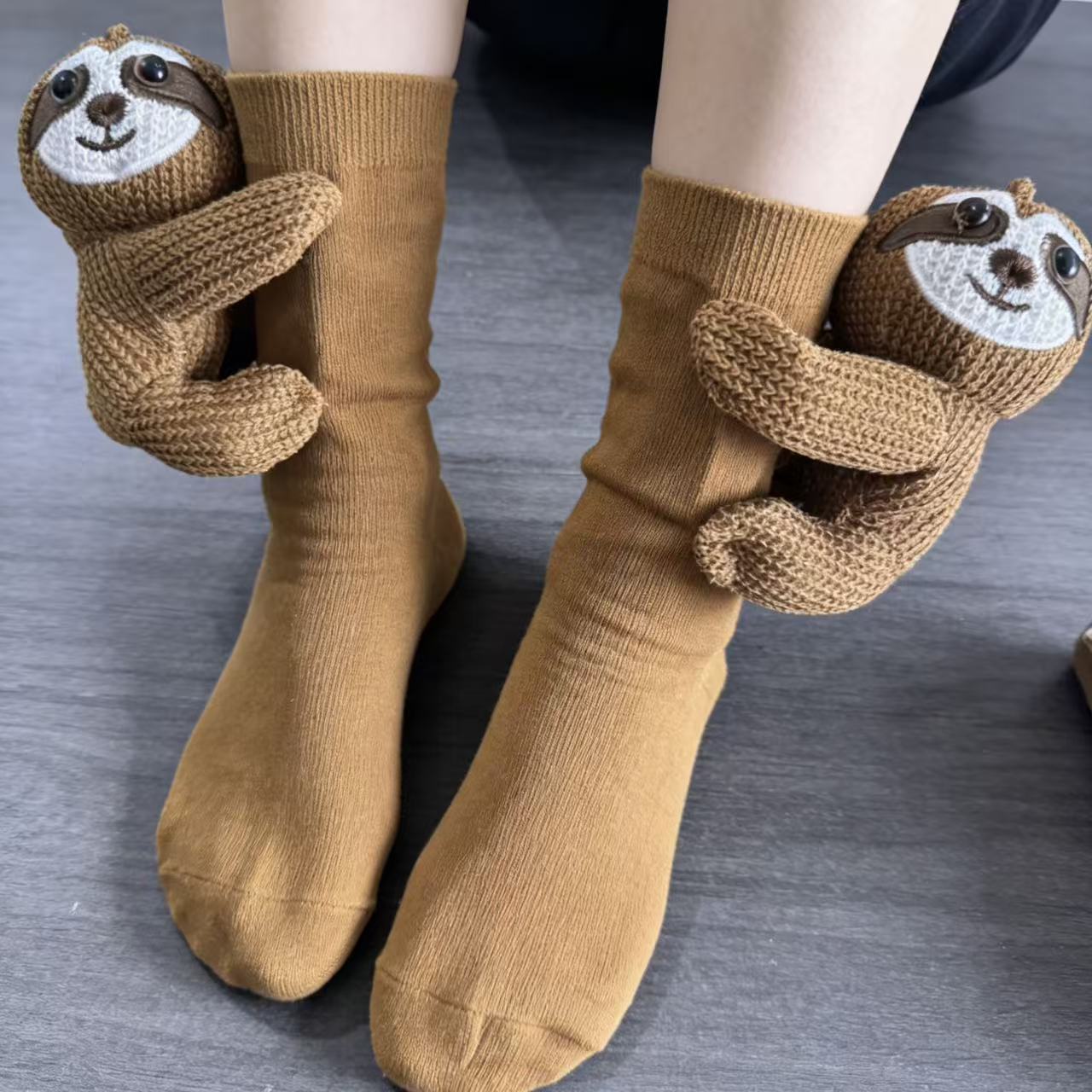 3D Knit Animal Sloth Socks for - Christmas Stocking Hanging のレビューと価格