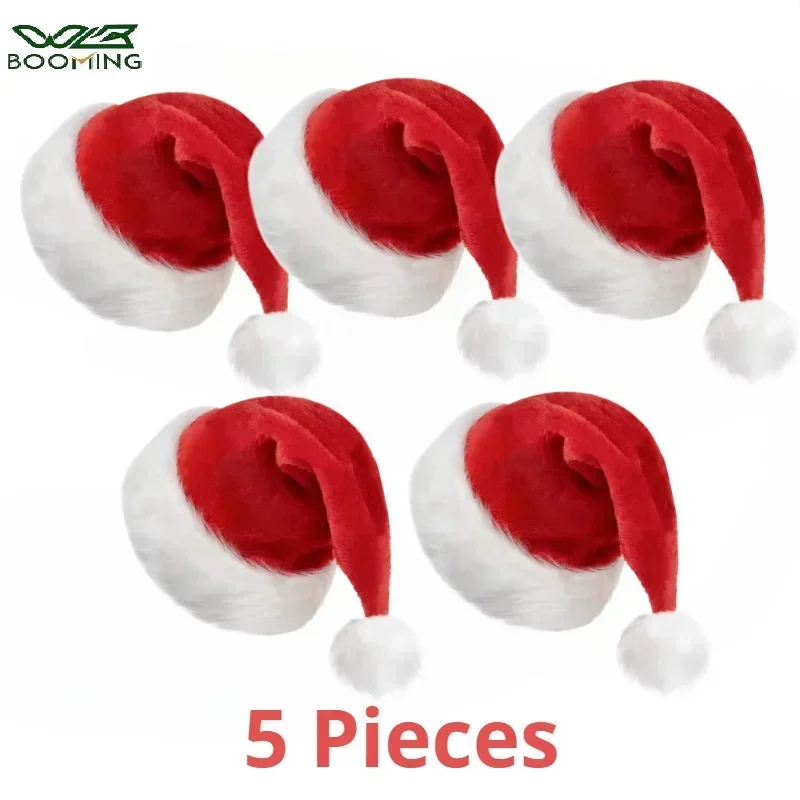 5/1PCS Christmas Hat Plush Adu - Santa Hat Plush のレビューと価格