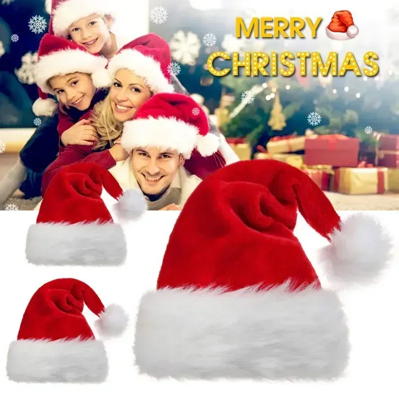 5/1PCS Christmas Hat Plush Adu - Santa Hat Plush のレビューと価格