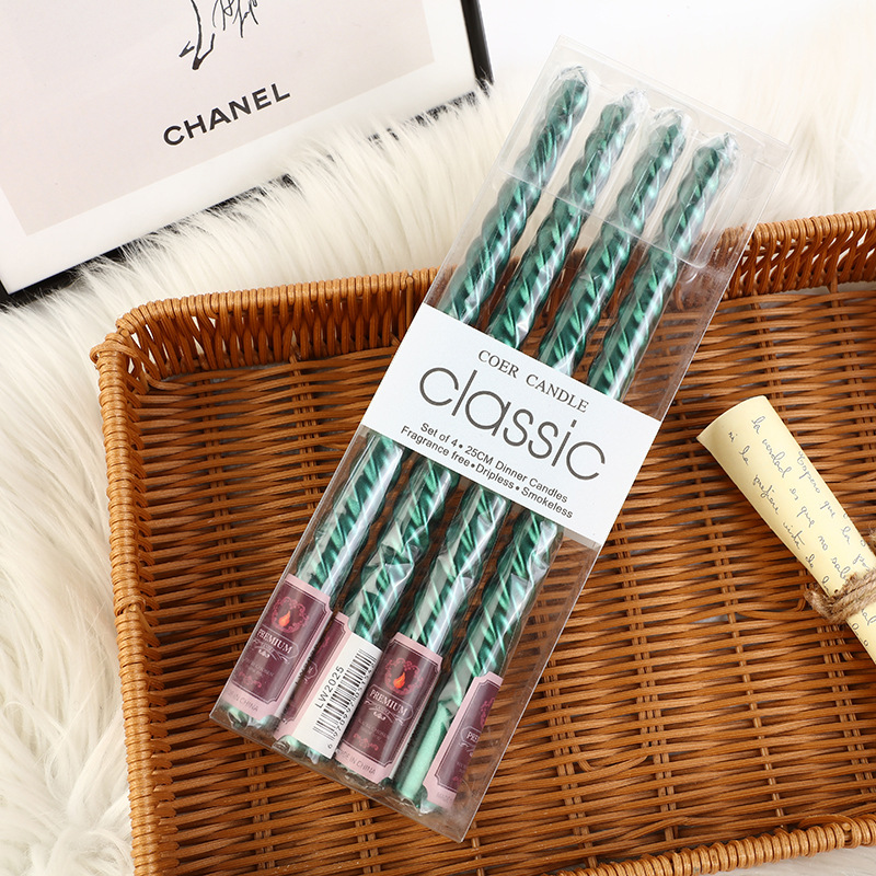 4pcs European-style Long-pole  - Holiday Candle Set のレビューと価格