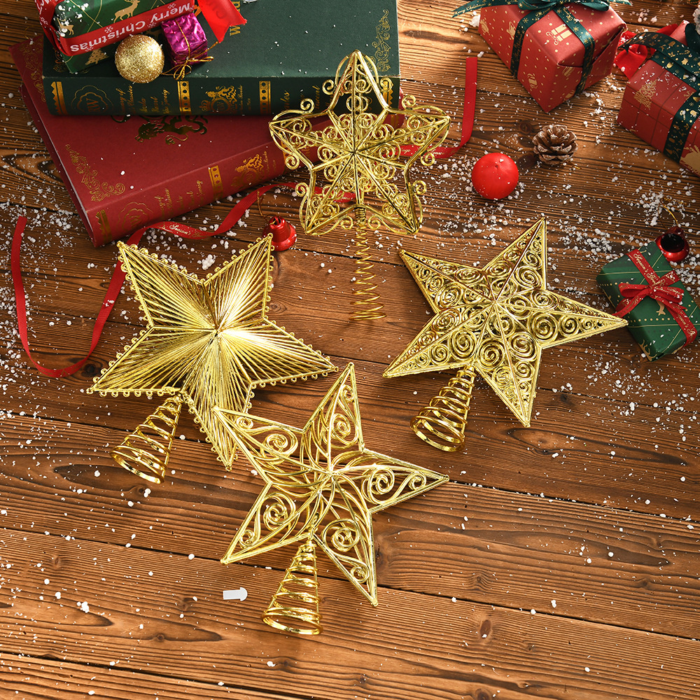 Gold Glitter Christmas Tree To - Star Tree Topper のレビューと価格