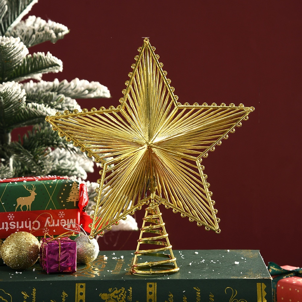 Gold Glitter Christmas Tree To - Star Tree Topper のレビューと価格