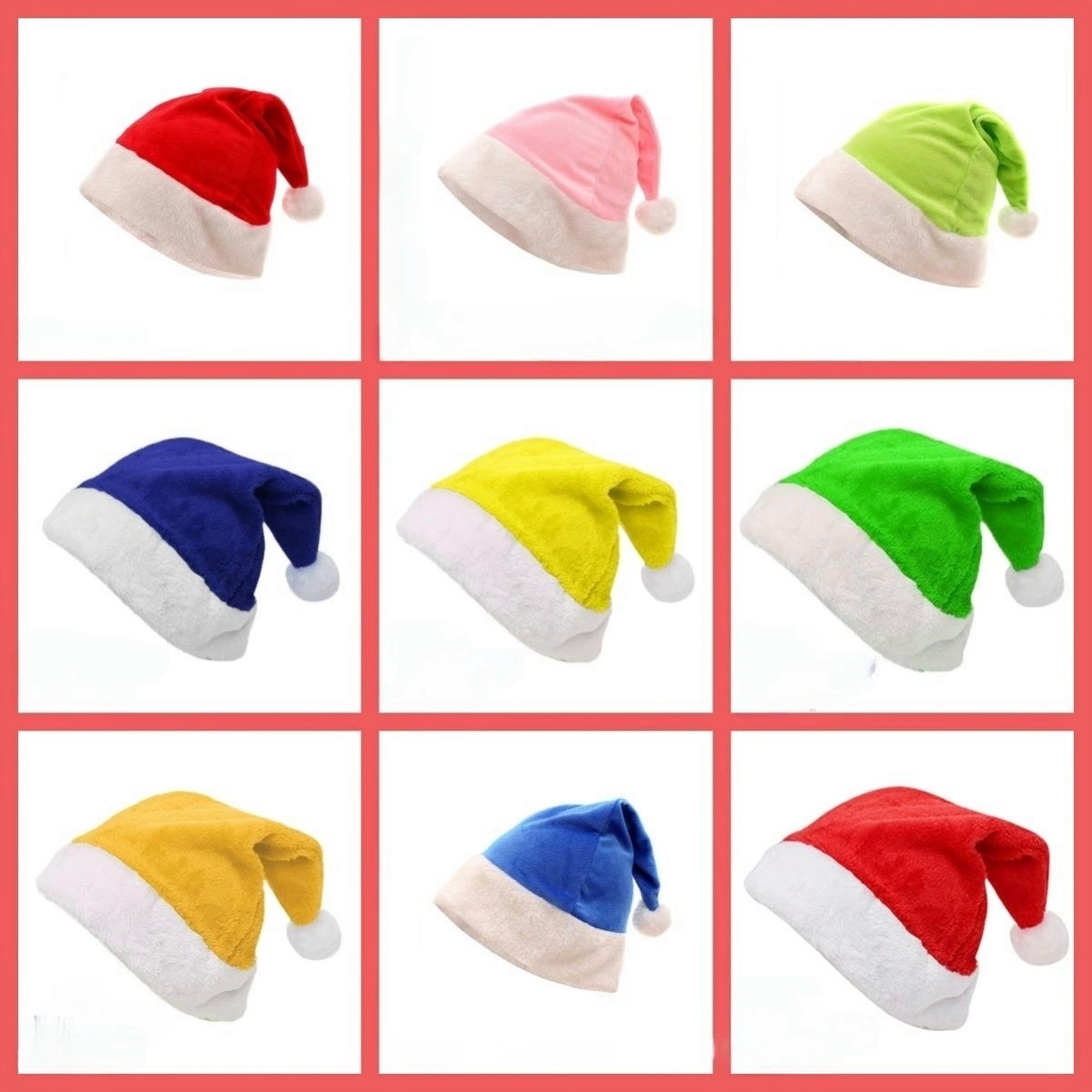 50pcs Christmas Plush Velvet H - Santa Hat Plush のレビューと価格