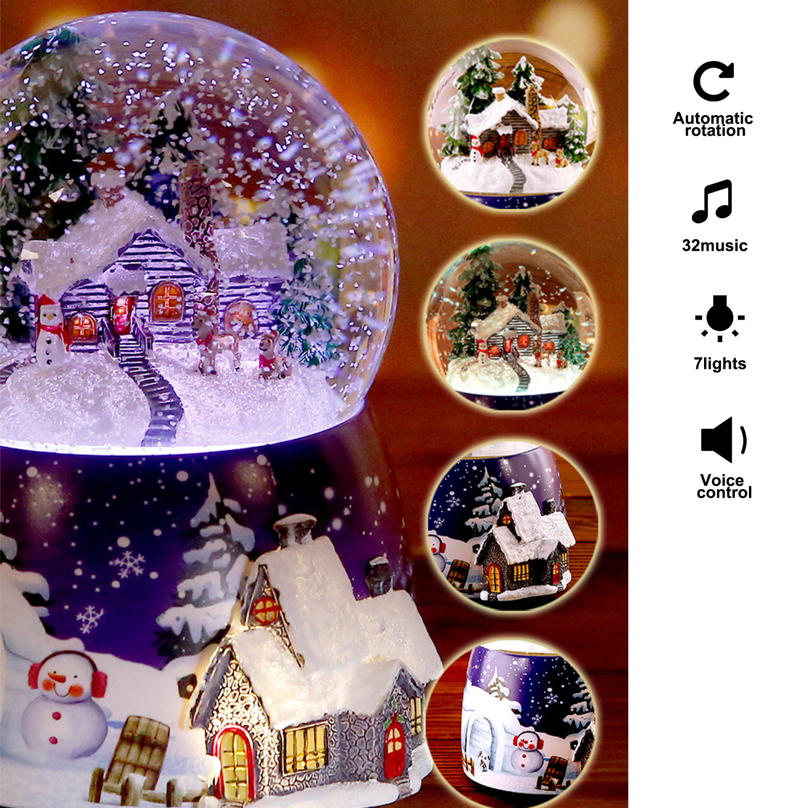 1 Pcs Resin Music Box Crystal  - Snow Globe Musical のレビューと価格