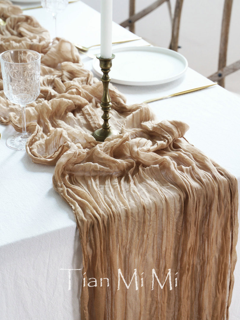 Semi-Sheer Gauze Table Runner  - Christmas Table Runner のレビューと価格