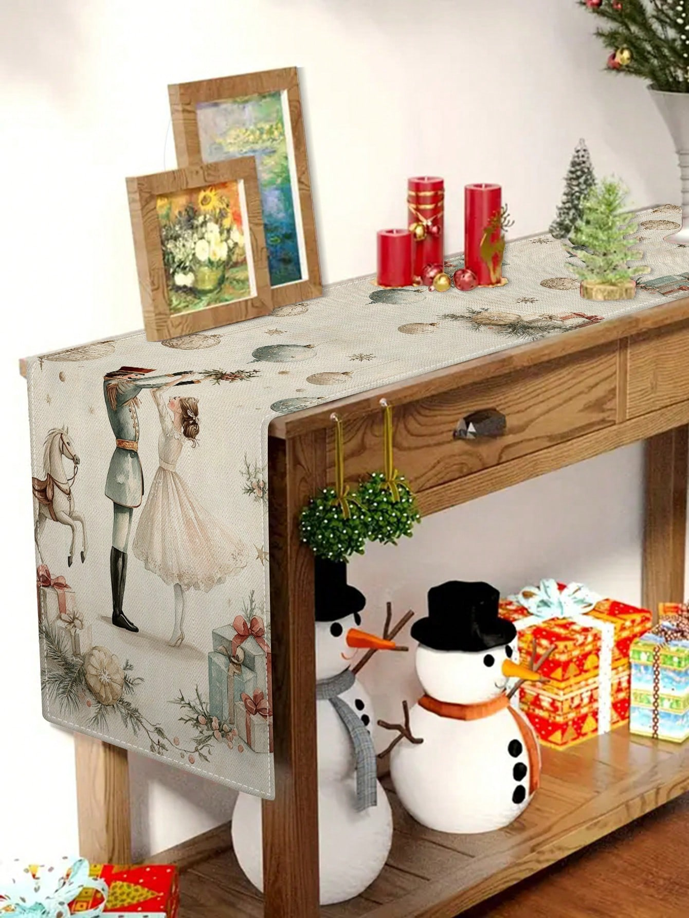 1pc Christmas Nutcracker & Bal - Christmas Table Runner のレビューと価格