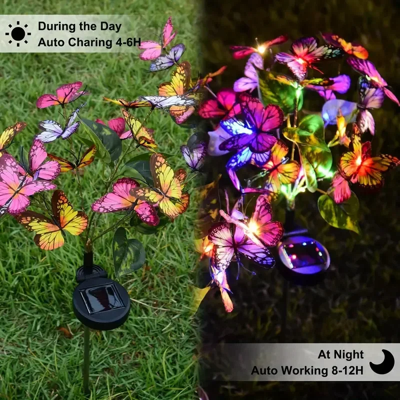 Solar LED Butterfly Garden Lig - Christmas Lights Outdoor のレビューと価格