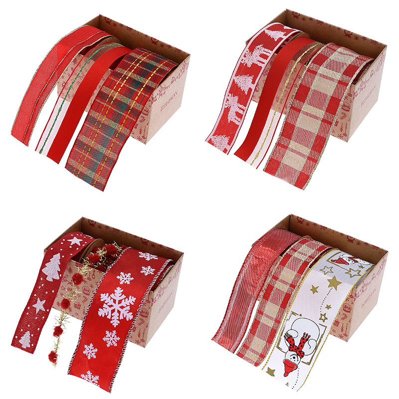 Christmas Ribbon Set Boxed Gif - Gift Box Wrap Set のレビューと価格