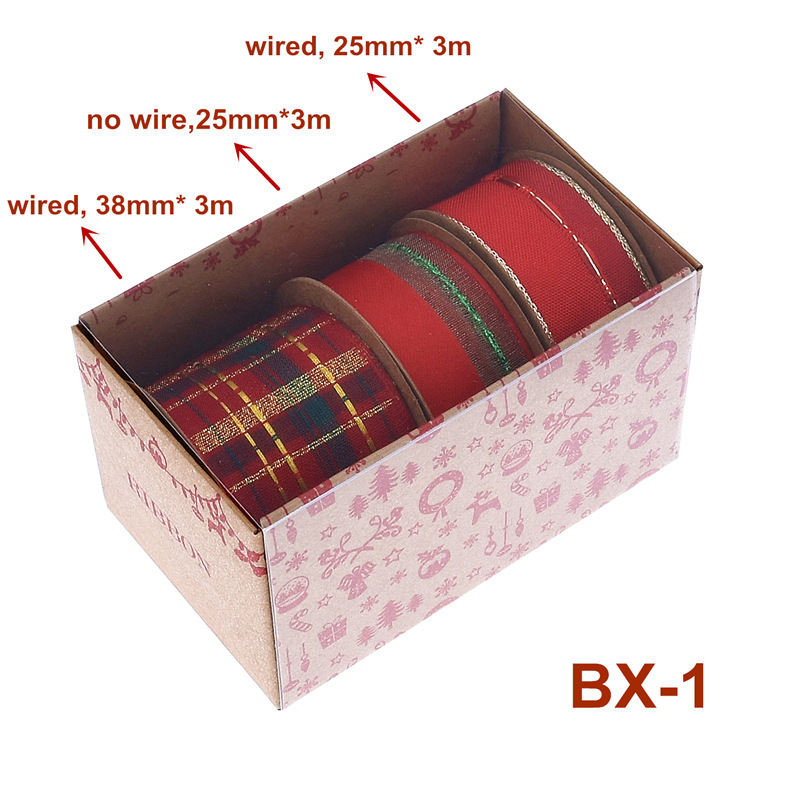 Christmas Ribbon Set Boxed Gif - Gift Box Wrap Set のレビューと価格