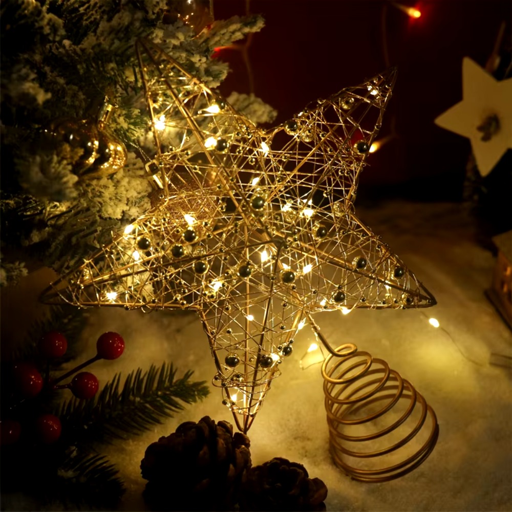 Gold/Silver LED Christmas Tree - Star Tree Topper のレビューと価格
