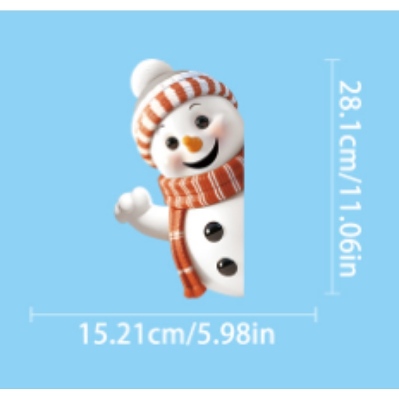 Snowman Snowflake Elk Christma - Snowflake Window Decal のレビューと価格
