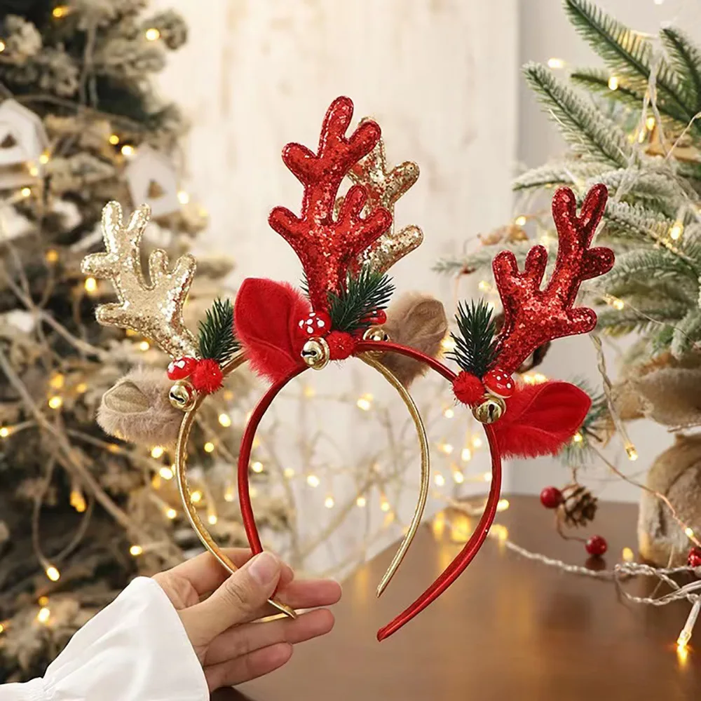 ！Christmas Glitter Deer Antler - Reindeer Antlers Headband のレビューと価格