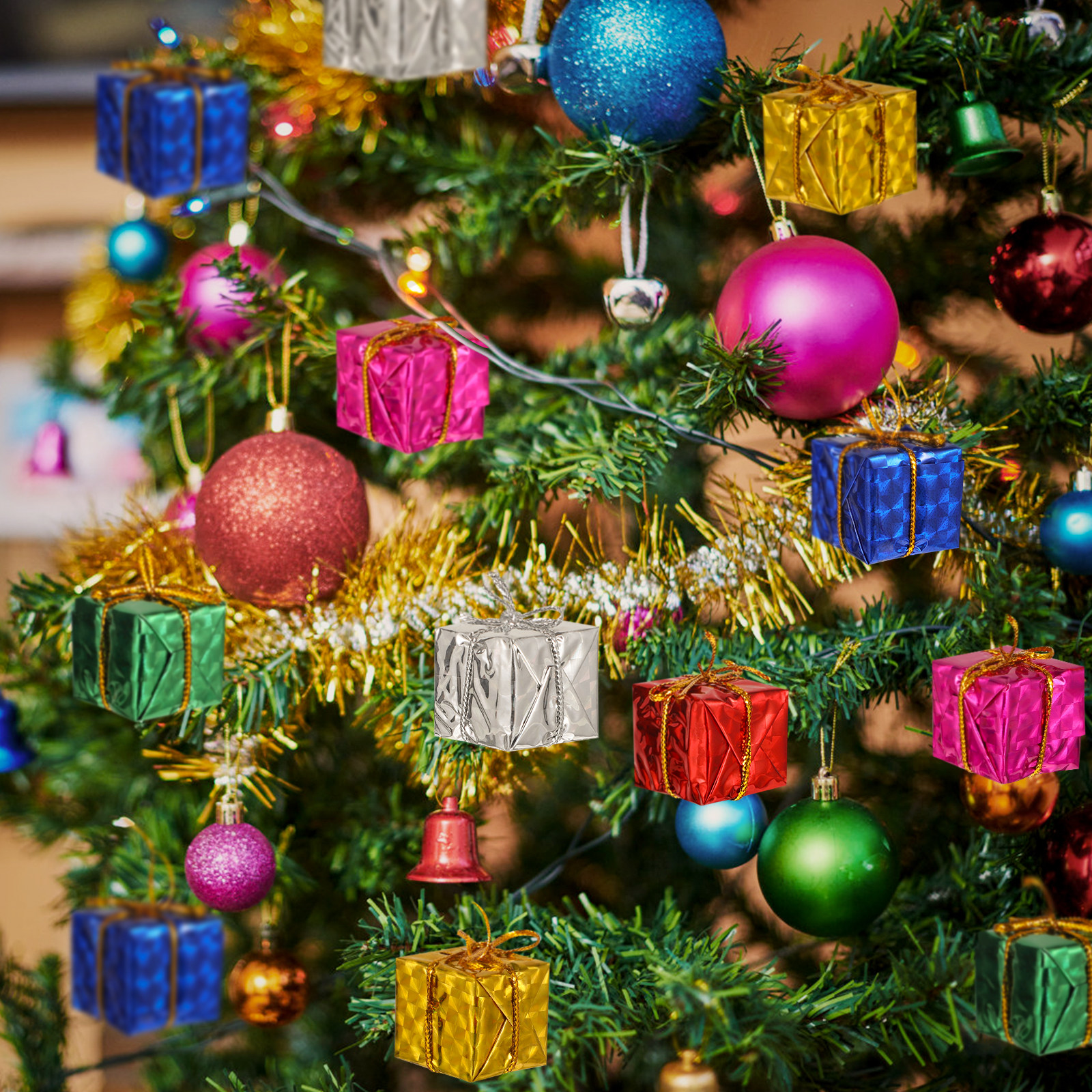 24Pcs Christmas Tree Hanging D - Gift Box Wrap Set のレビューと価格