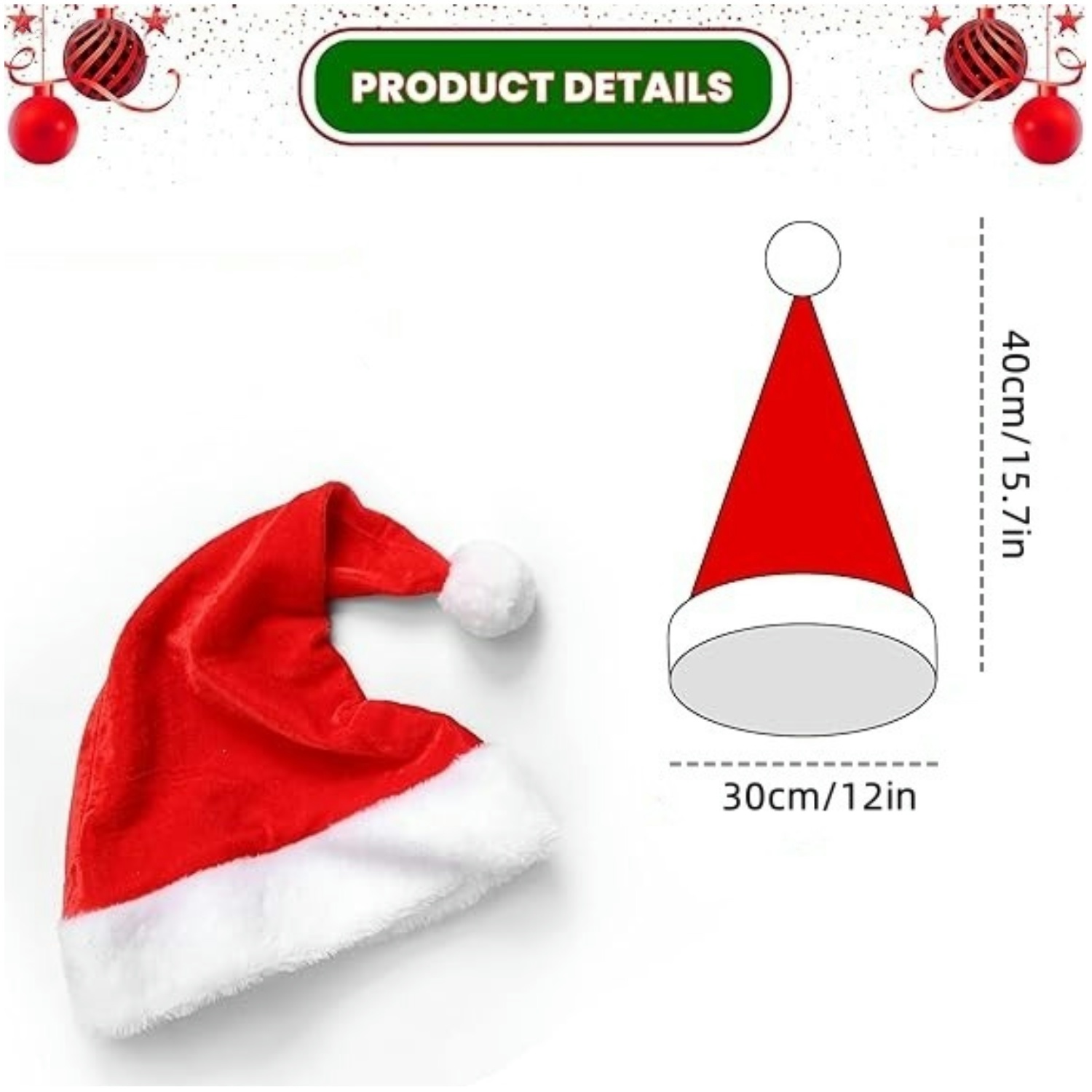 Fluffy Red Santa Hats Set with - Santa Hat Plush のレビューと価格