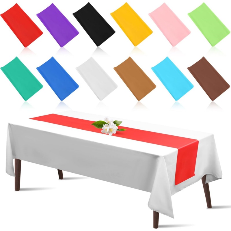New 10-1PC Shiny Satin Banquet - Christmas Table Runner のレビューと価格