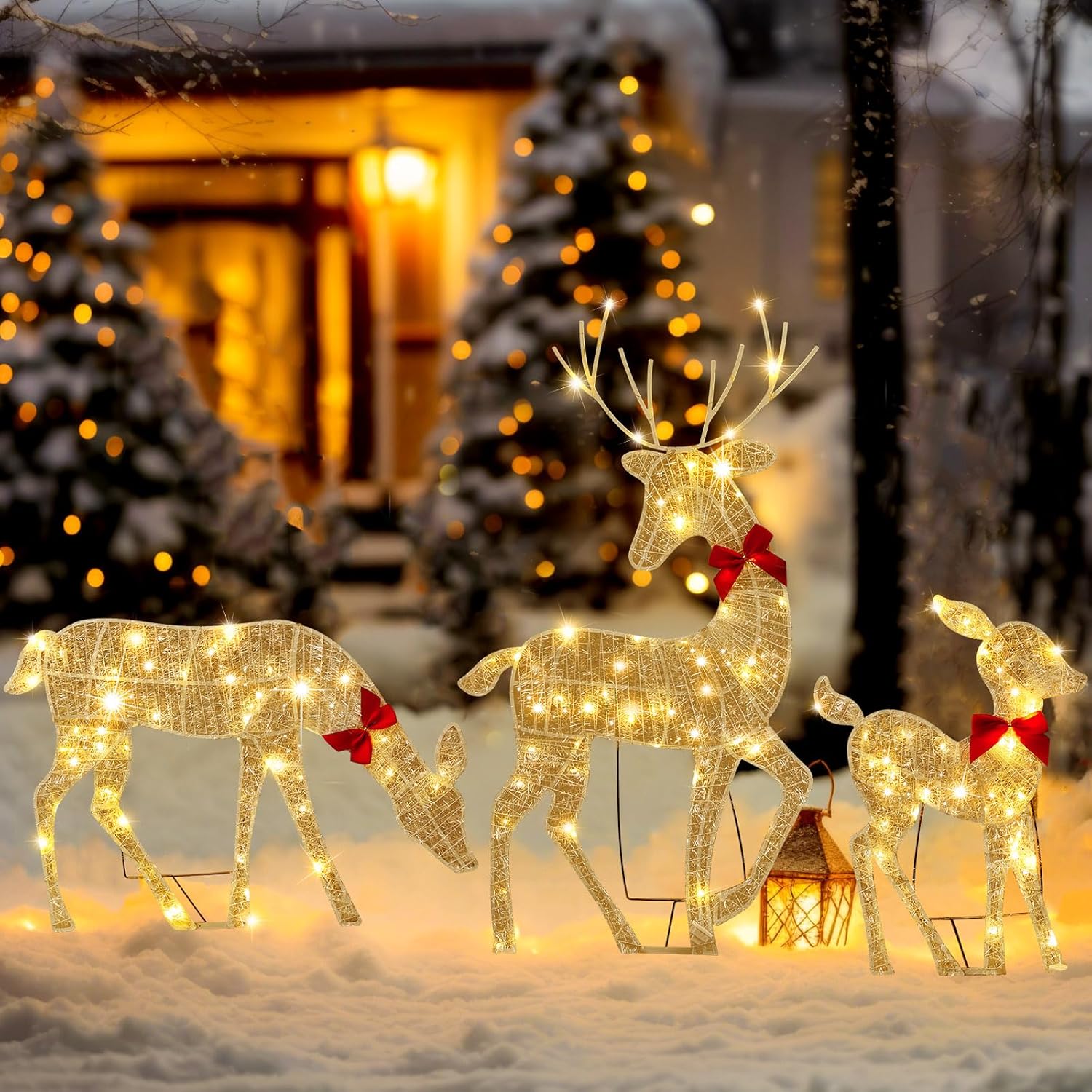 2D Lighted Reindeer Christmas  - Christmas Lights Outdoor のレビューと価格