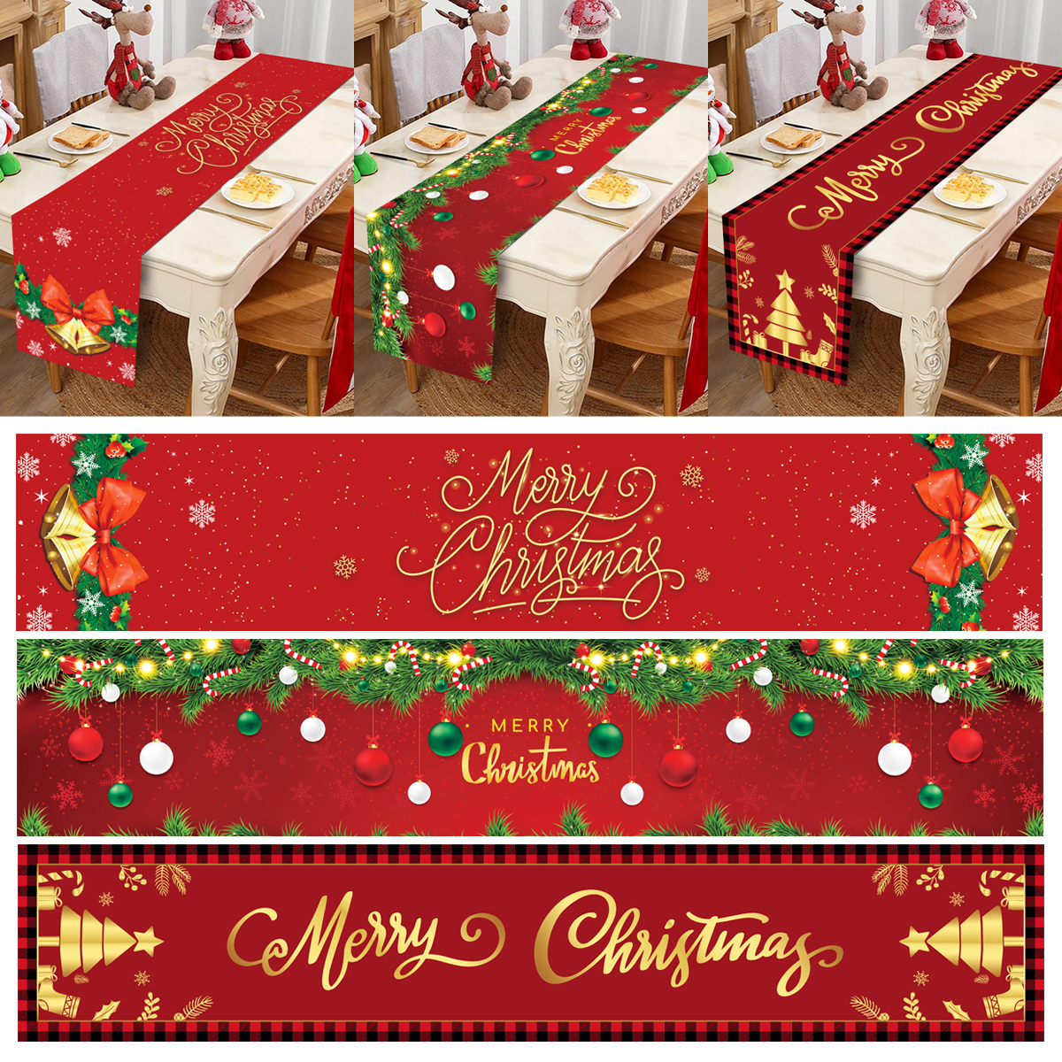 Christmas Table Runner Merry C - Christmas Table Runner のレビューと価格