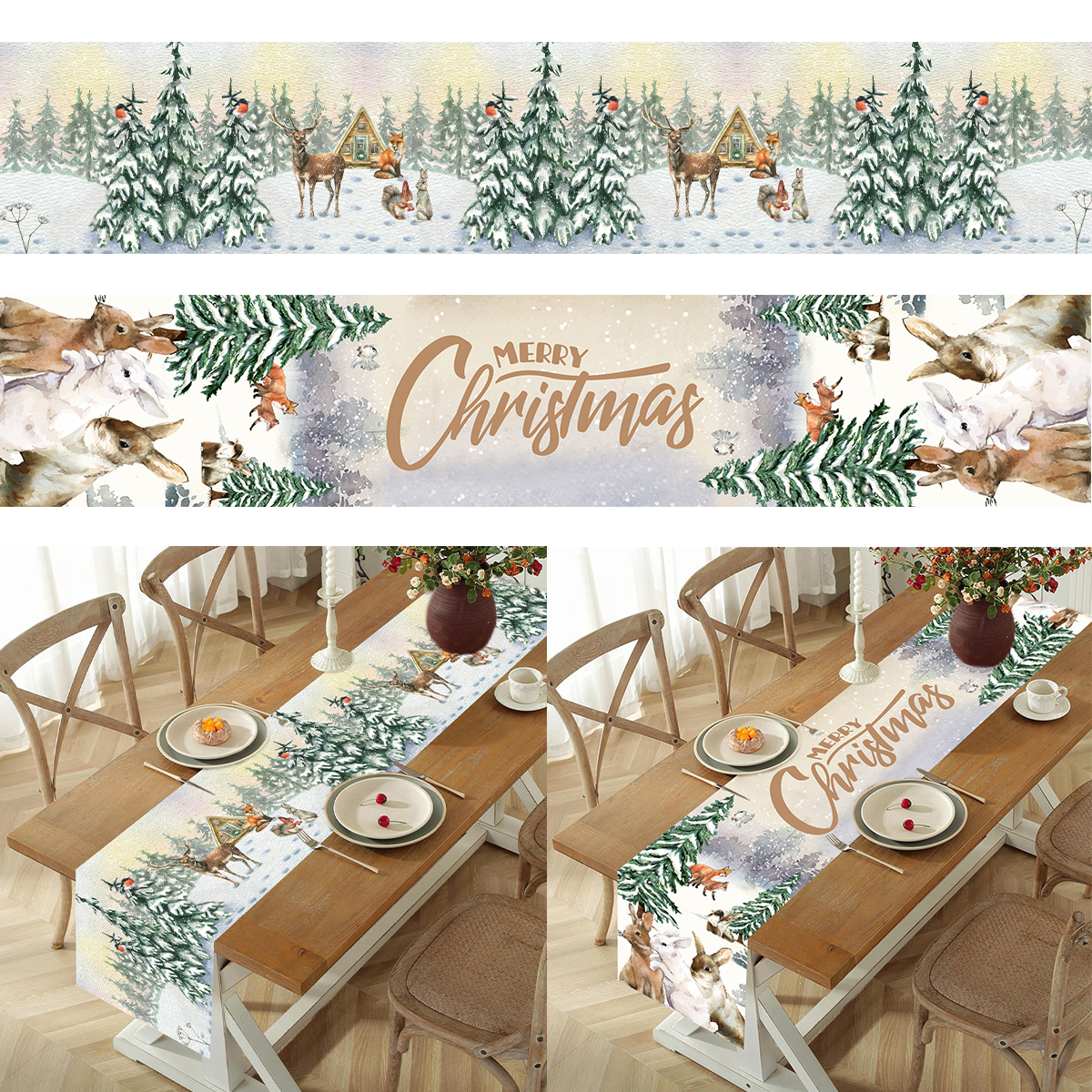 Christmas Table Runner Merry C - Christmas Table Runner のレビューと価格