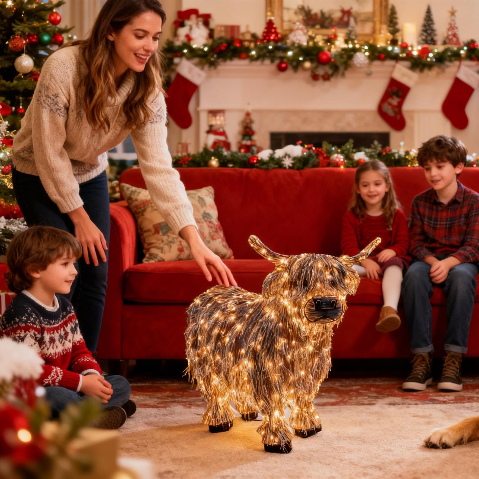 Cow Figurine Light Up 11 Inch  - Christmas Lights Outdoor のレビューと価格
