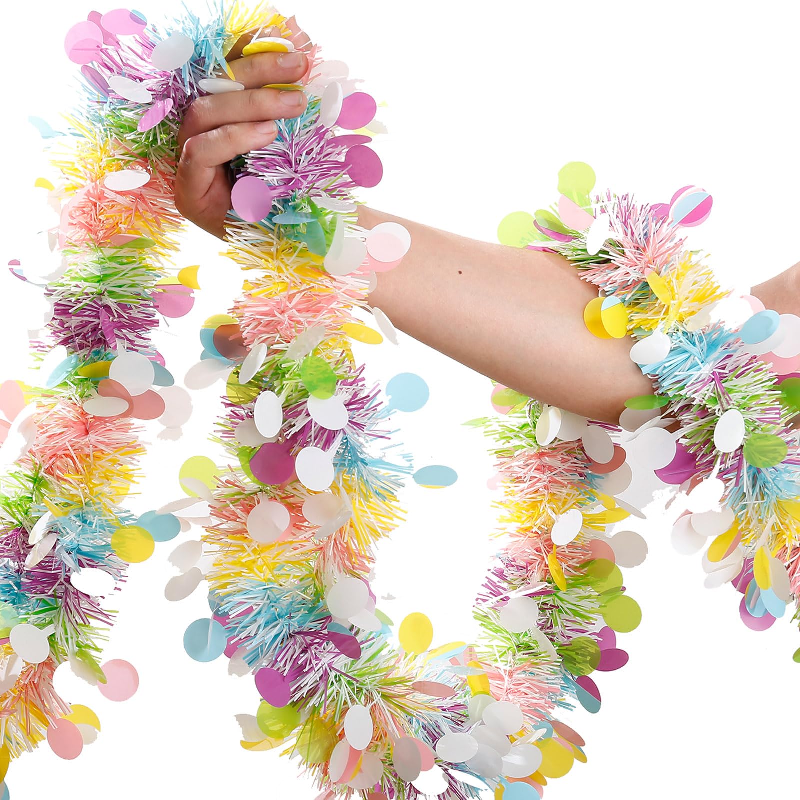 Easter Garland Decor 2PCS Glit - Tinsel Garland Decoration のレビューと価格