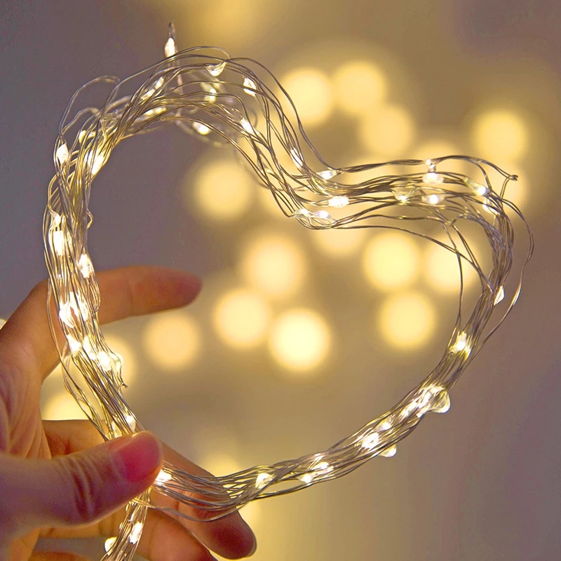 10M 5M 3M 2M Copper Wire LED T - Tinsel Garland Decoration のレビューと価格
