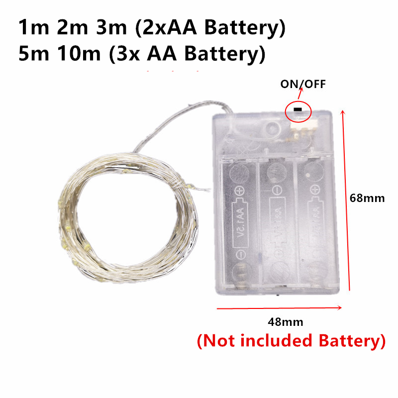10M 5M 3M 2M Copper Wire LED T - Tinsel Garland Decoration のレビューと価格