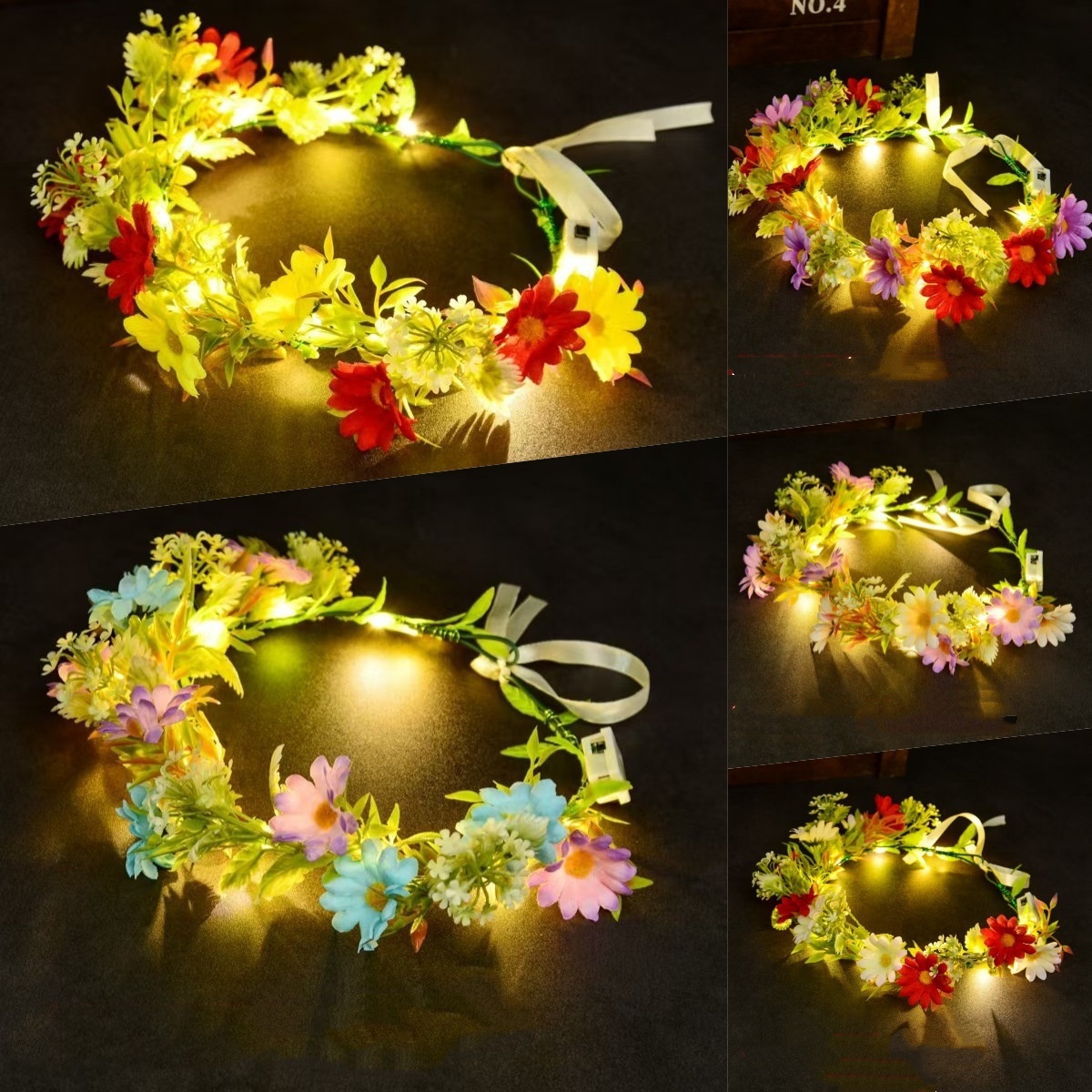 Luminous Floral Wreath LED Flo - Led Fairy String Lights のレビューと価格
