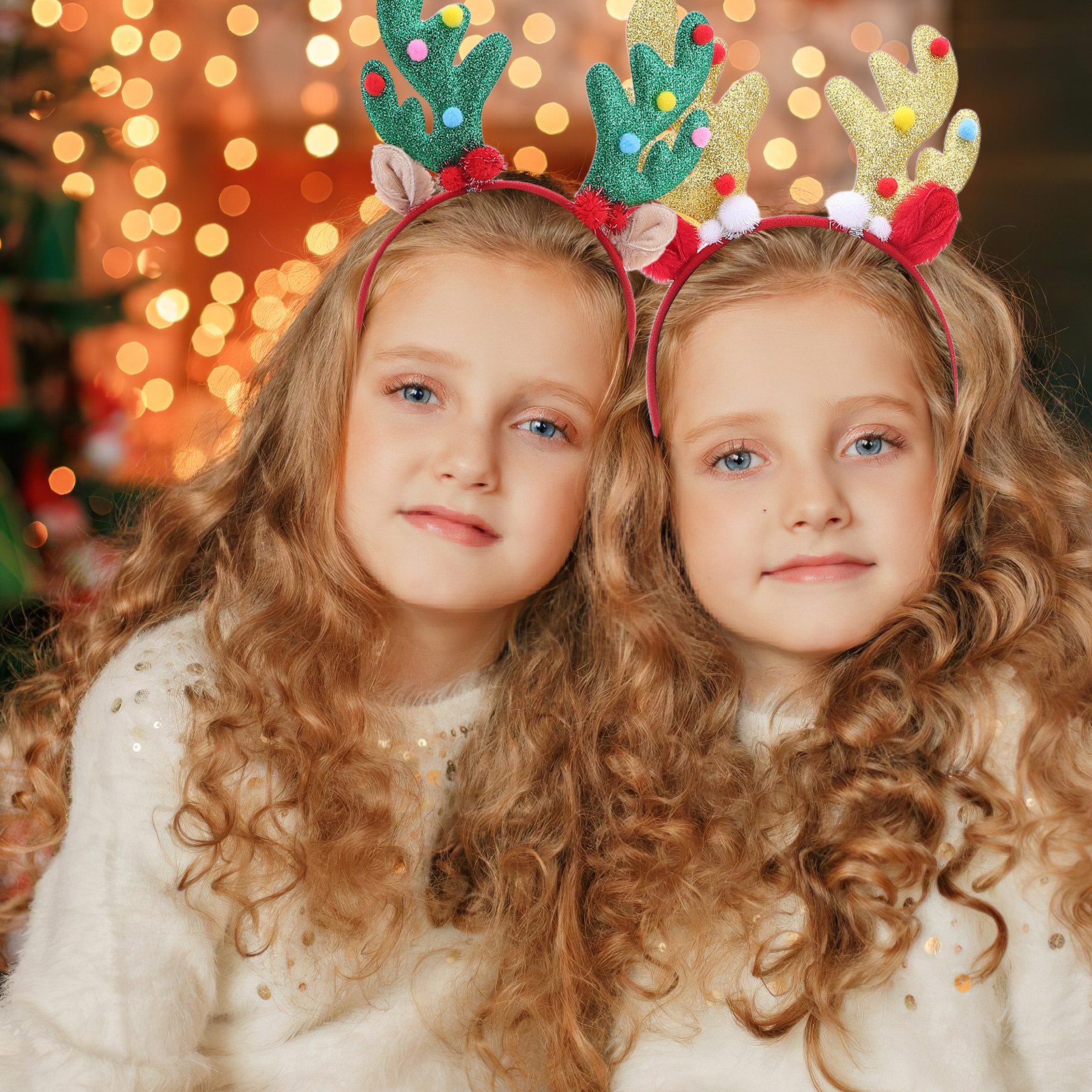 2Pcs Christmas Headband Reinde - Reindeer Antlers Headband のレビューと価格