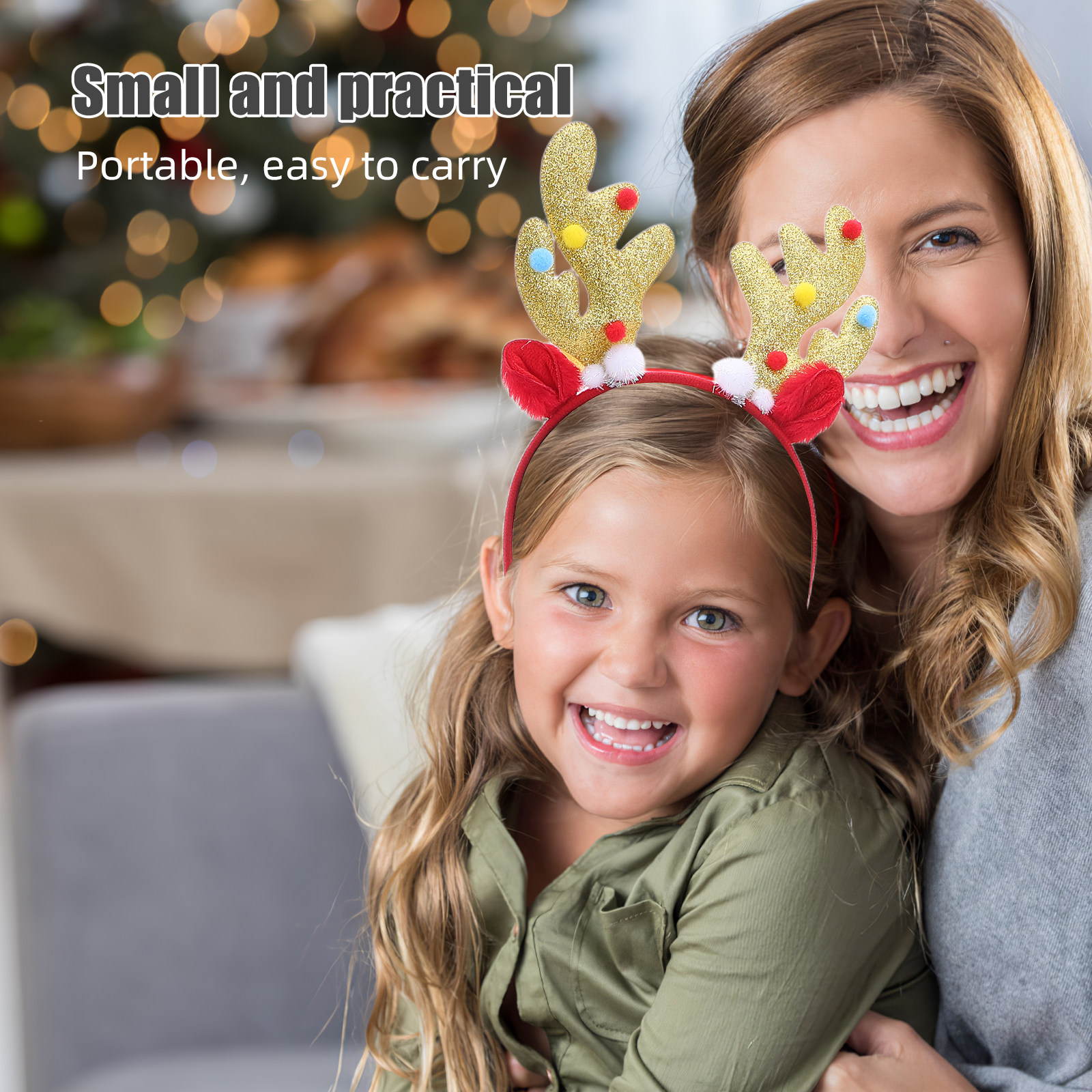 2Pcs Christmas Headband Reinde - Reindeer Antlers Headband のレビューと価格