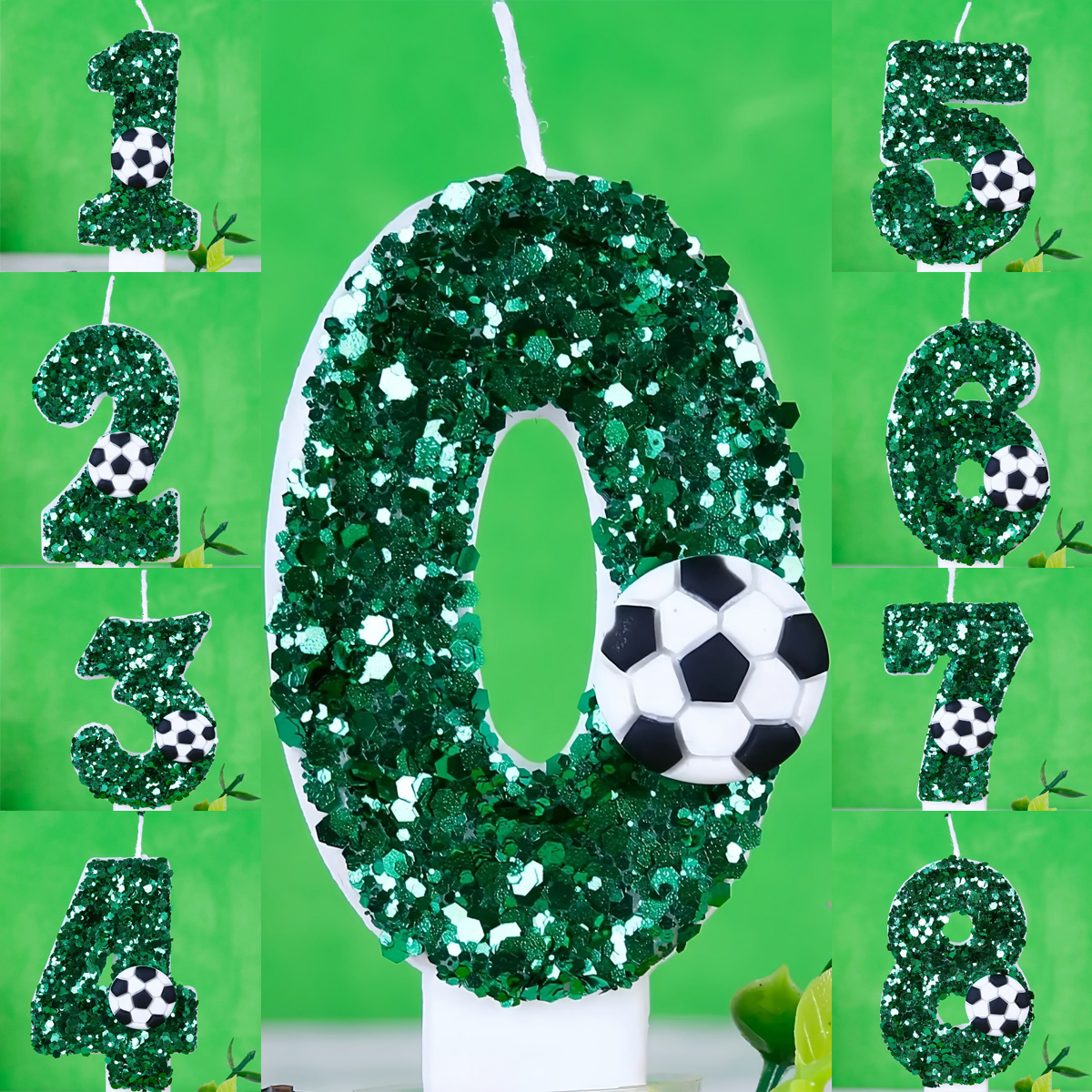 Boy Series 3D Green Football B - Holiday Candle Set のレビューと価格