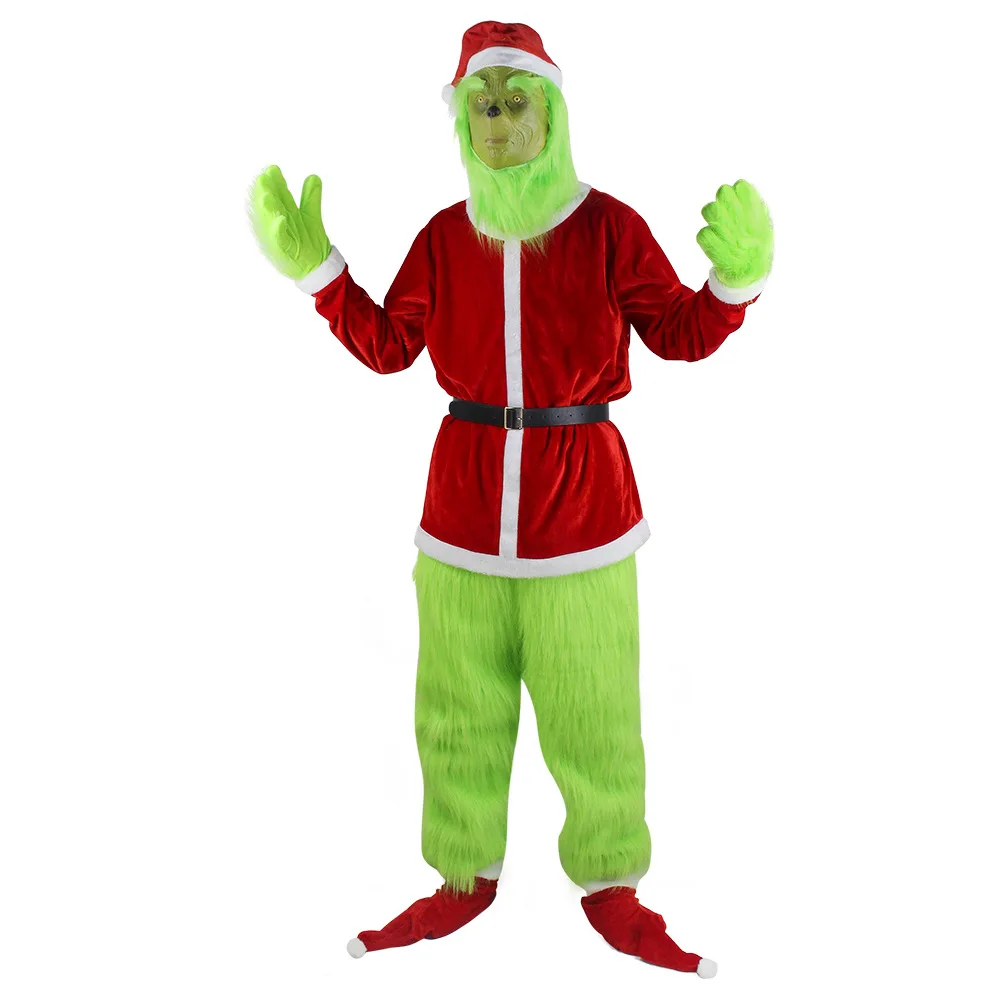 Merry Christmas Grinch Cosplay - Santa Hat Plush のレビューと価格