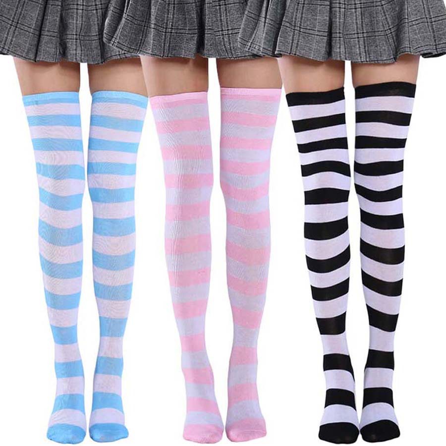 Cute Pink Blue Lolita Striped  - Christmas Stocking Hanging のレビューと価格