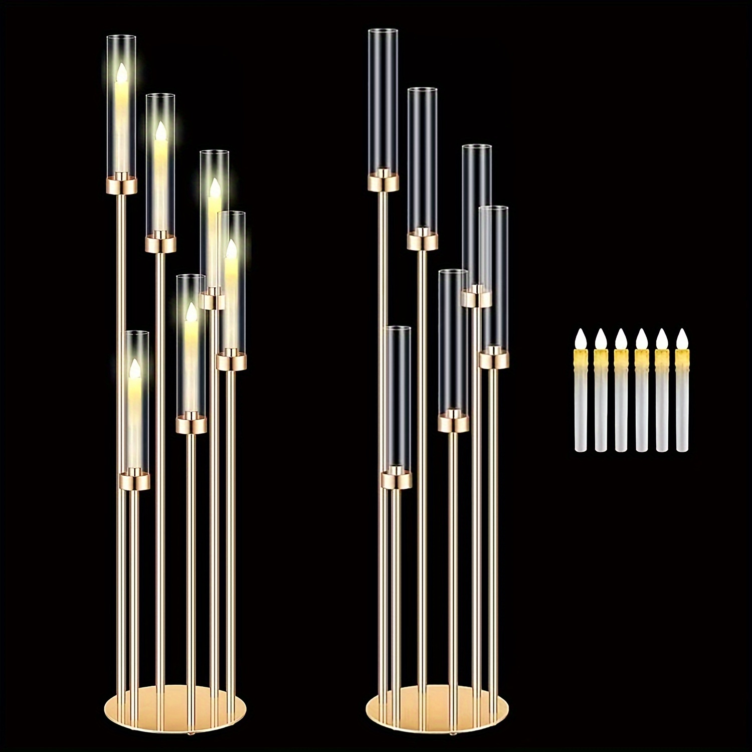 2 Sets Floor Candelabra 6 Arms - Holiday Candle Set のレビューと価格
