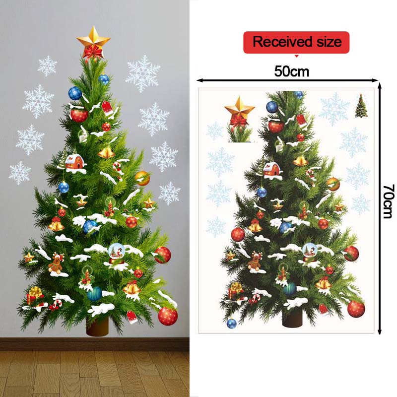 Christmas Tree Wall Stickers G - Snowflake Window Decal のレビューと価格