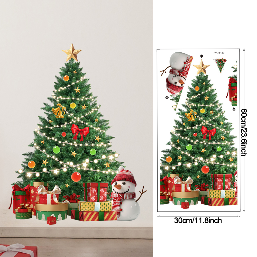 Christmas Tree Wall Stickers G - Snowflake Window Decal のレビューと価格