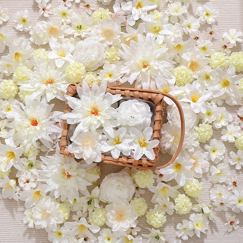 20Pcs Mix White Artificial Flo - Christmas Wreath Fake のレビューと価格