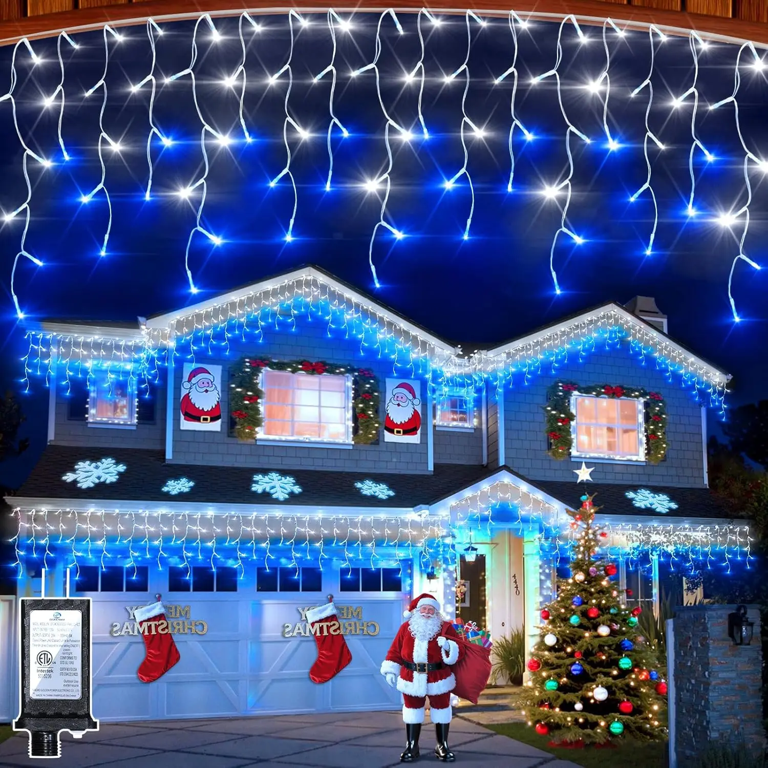50ft 504 LED Icicle Lights, 12 - Led Fairy String Lights のレビューと価格