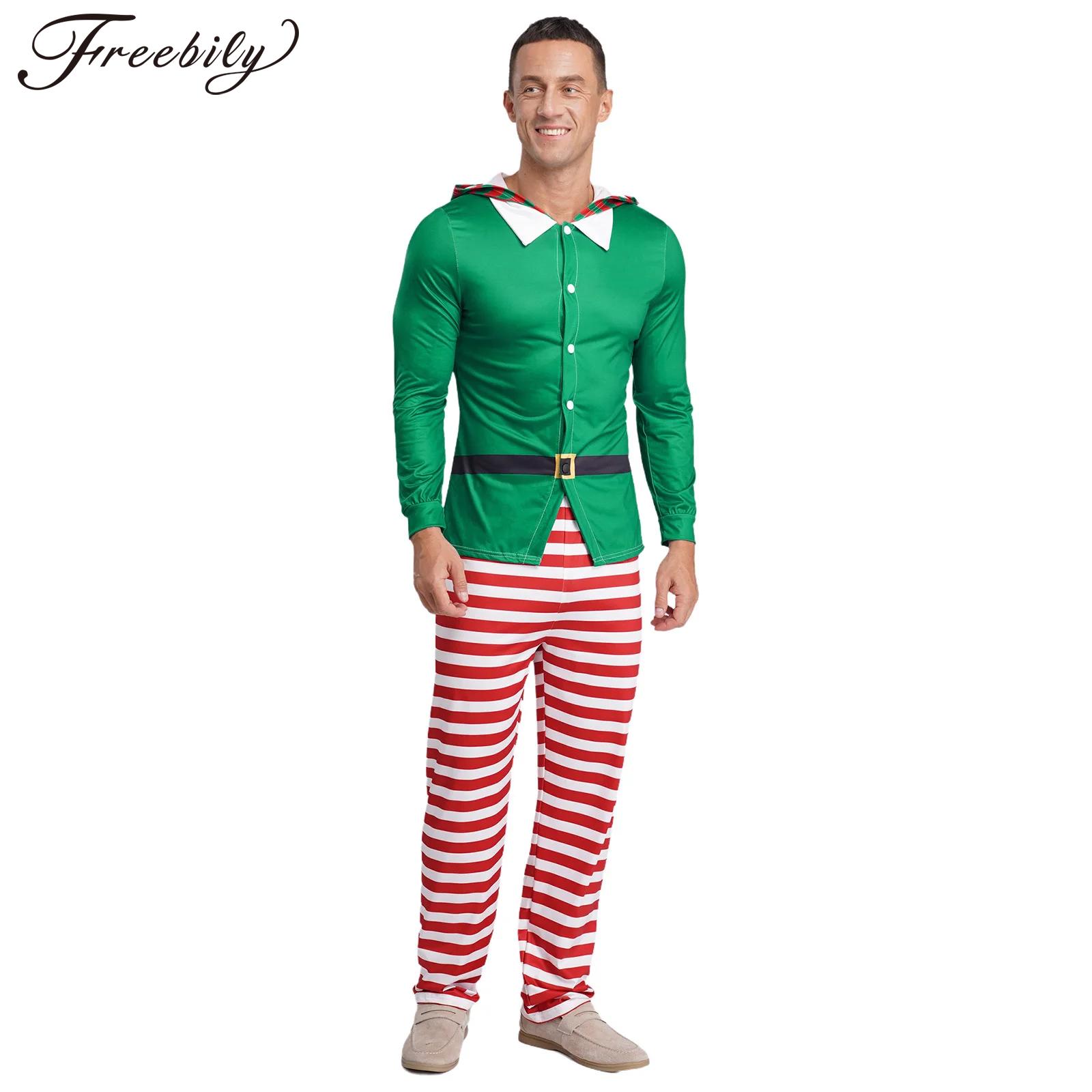 Men Christmas Elf Pajamas Part - Elf Costume Christmas のレビューと価格