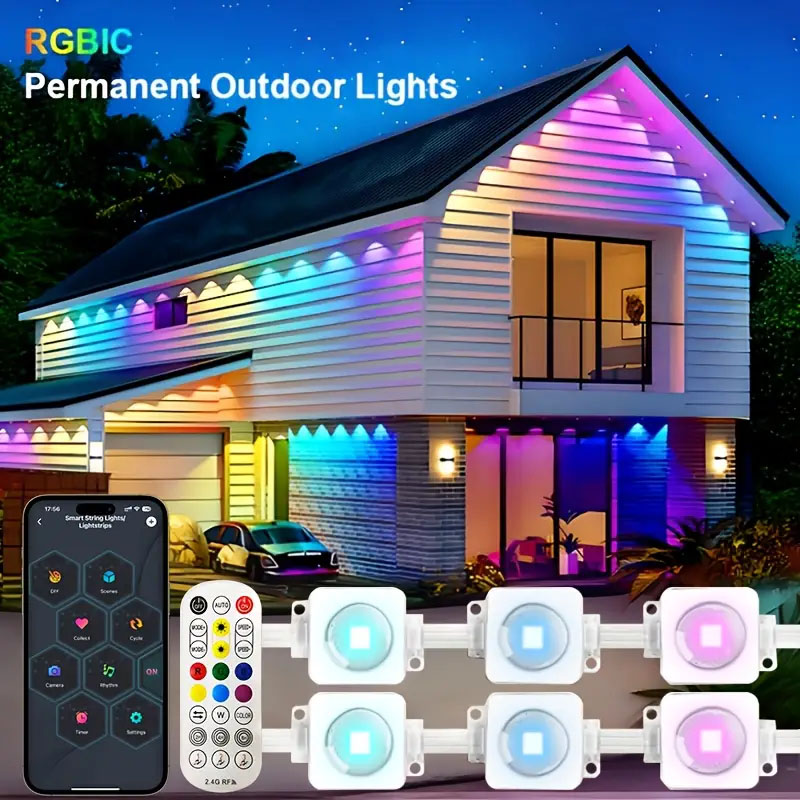 Smart RGBIC Outdoor Permanent  - Christmas Lights Outdoor のレビューと価格